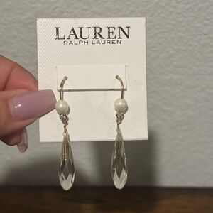 Lauren Ralph Lauren Silver Tone Teardrop Earrings